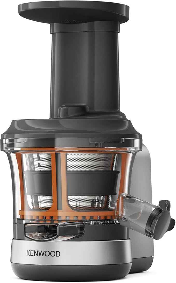 Kenwood Slow Juicer KAX720PL Accessories for Kenwood Food Processors, Electric Juicer with 400 ml Juice Container and Anti-Drip Function