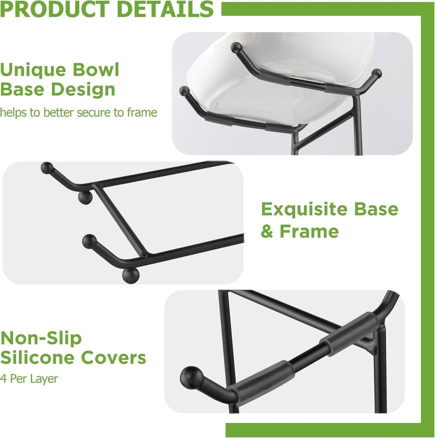 HBlife Fruit Bowl for Kitchen Counter - 2 Tier Ceramic Fruit Rack, Fruit Basket for Fresh Fruit&Veggies, Tiered Fruit Platter Serving Trays for Party