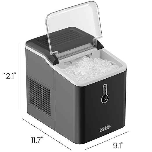 Iceman by Chefman Nugget Ice Maker Countertop, Pebble Ice Maker Machine, 26 lb in 24 Hours, Ready in 6 Minutes, Removable Ice Basket, Fun and Chewable Cubes, 1.5L Water Tank, Self-Cleaning Function