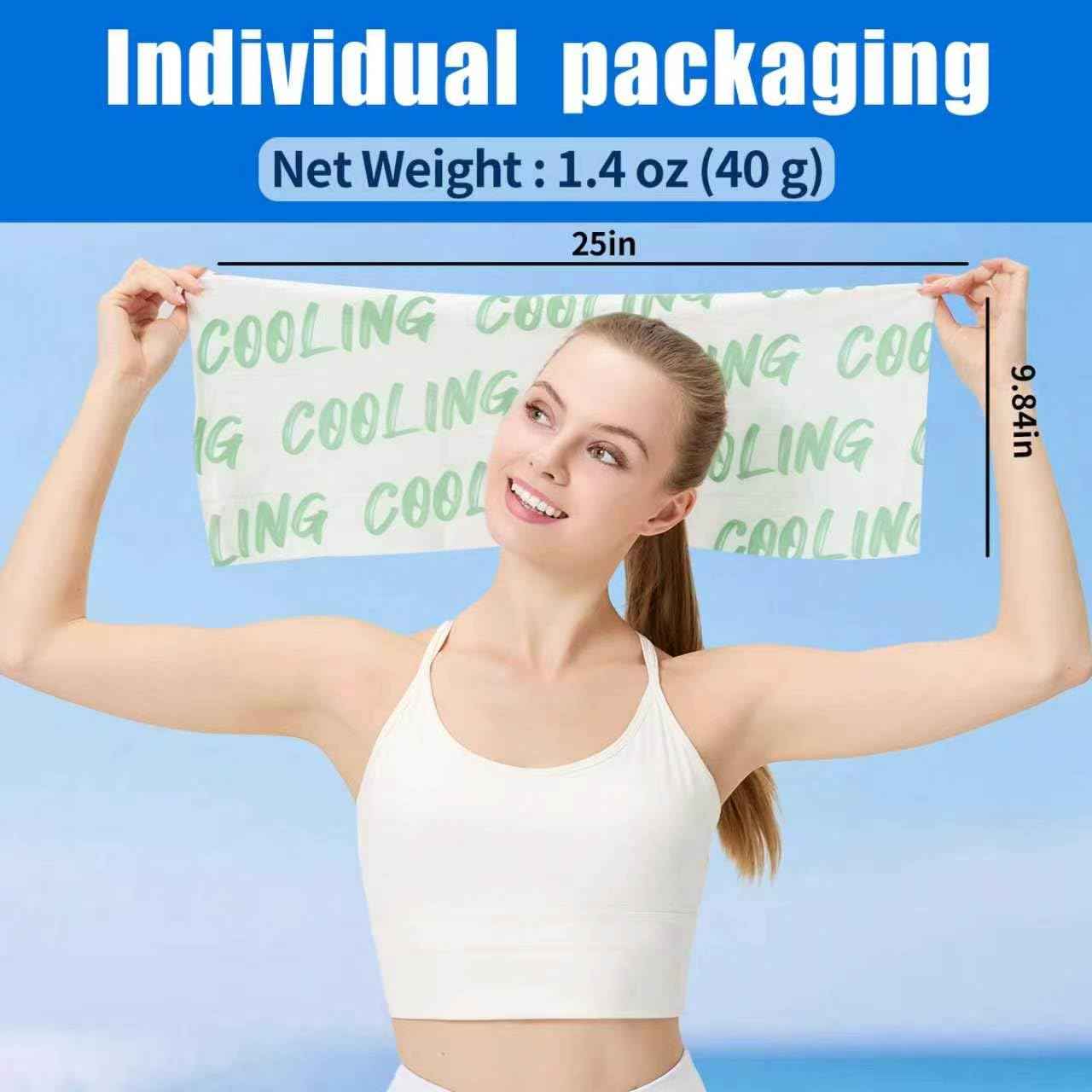 30 Pack Cooling Body Wipes, Alcohol-Free Cooling Towelettes Cooling Towel Alternative for Outdoor Sports, Camping, Hiking, Workout & Hot Weather(Green)