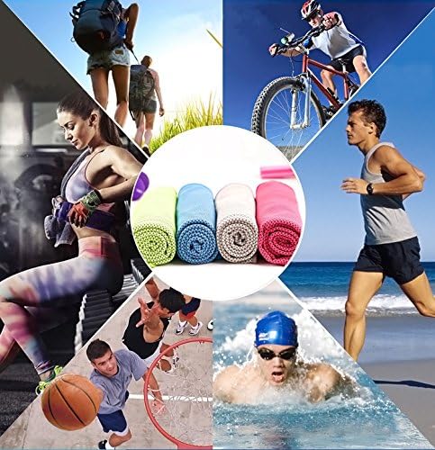 Cooling Towel Microfiber Towels for Instant Relief Sports Towel Headwear for Golf Swimming Football Workout Gym 40"x12" Travel Towel for Sweat,Blue