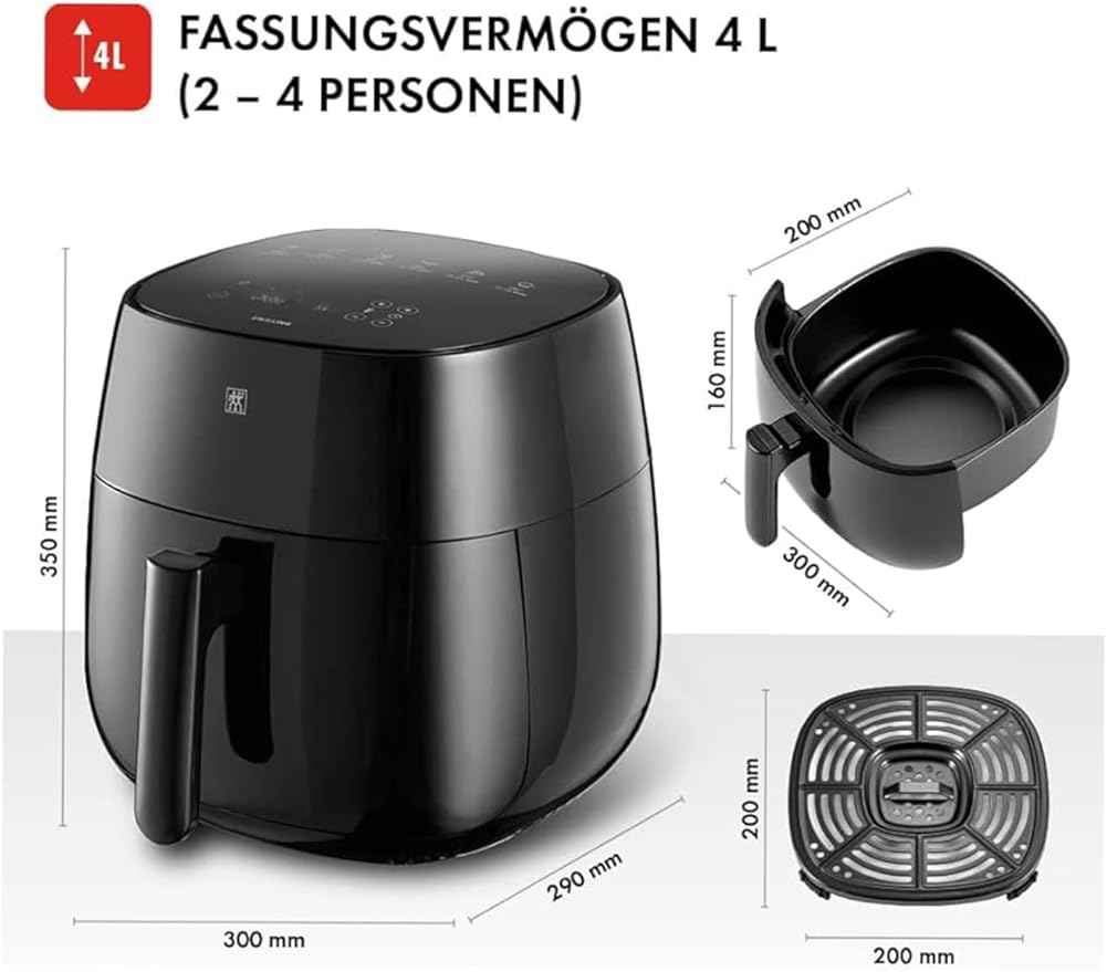 ZWILLING Air Fryer 4 L Black