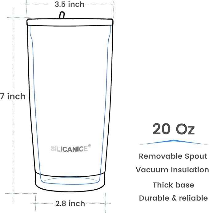 20oz Hygienic Insulated Tumbler — 100% Leakproof Lid with Removable Spout & Straw, Reinforced Vacuum-Protection Base, Cup Holder Friendly, for Iced Coffee, Smoothie/Water on the Go - Lilac