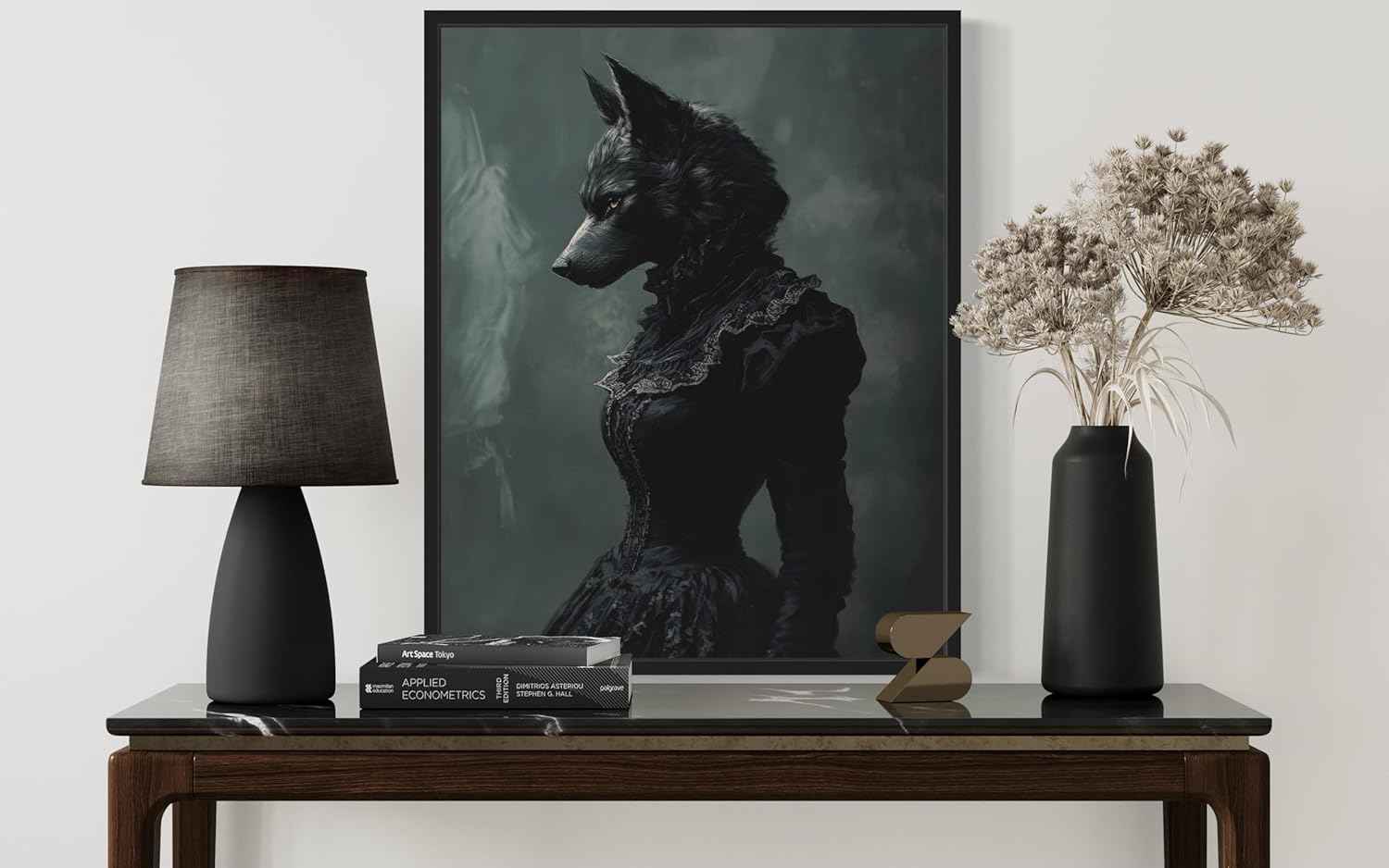 Werewolf Gothic Art Print Poster, Vintage Dark Academia Wall Art Witch Aesthetic Mystic Fantasy Goth Paitning Portrait Gifts Decor 133 (Werewolf, 11 x 14 inches, Unframed)