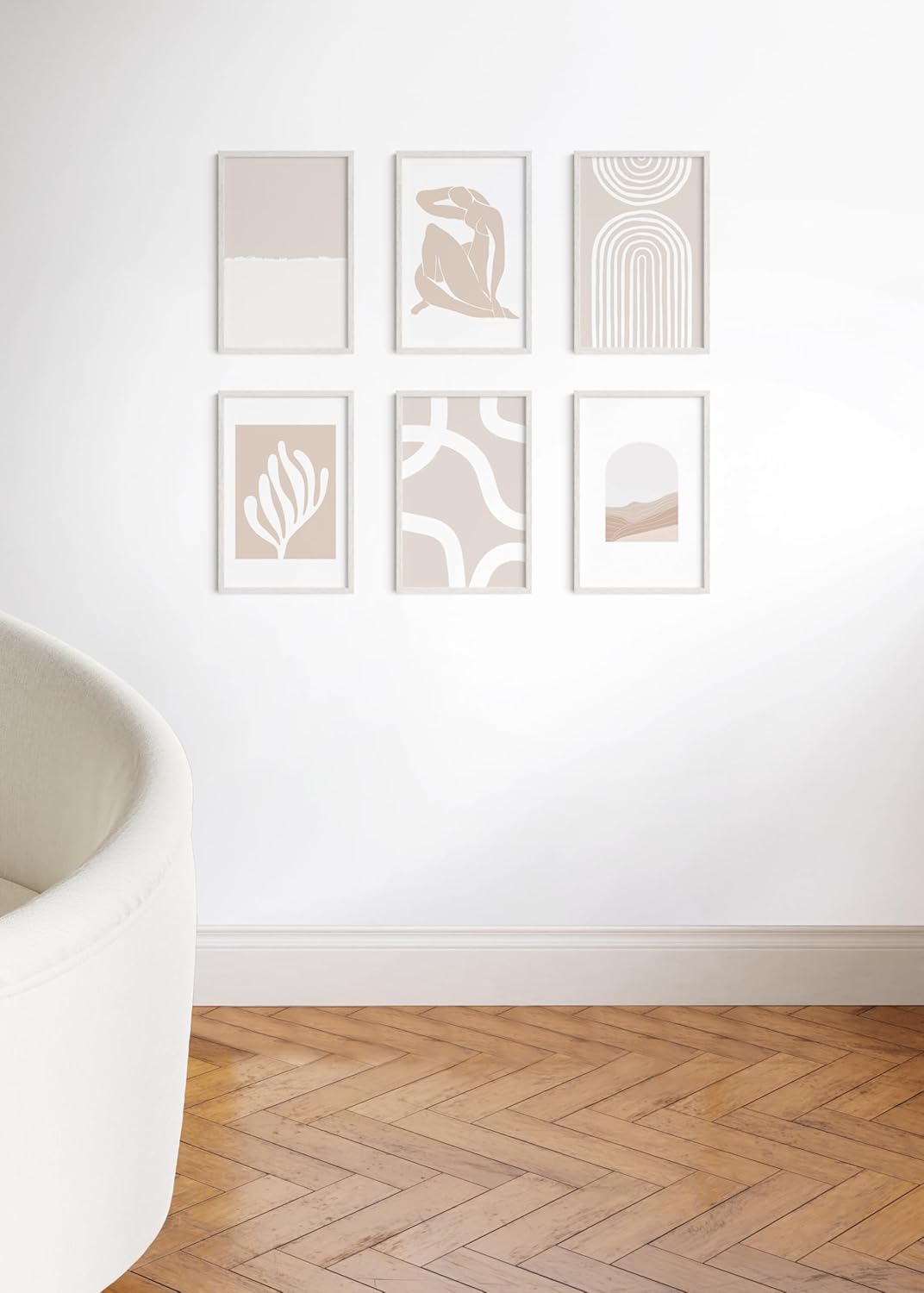 HAUS AND HUES 11x17 Picture Frame Set of 9-11 X 17 Frame Wood Picture Frames, 11x17 Poster Frame Wooden Picture Frames, 17x11 Picture Frame Wooden Frames, Frame 11x17 Natural Wood Frame (White Oak)