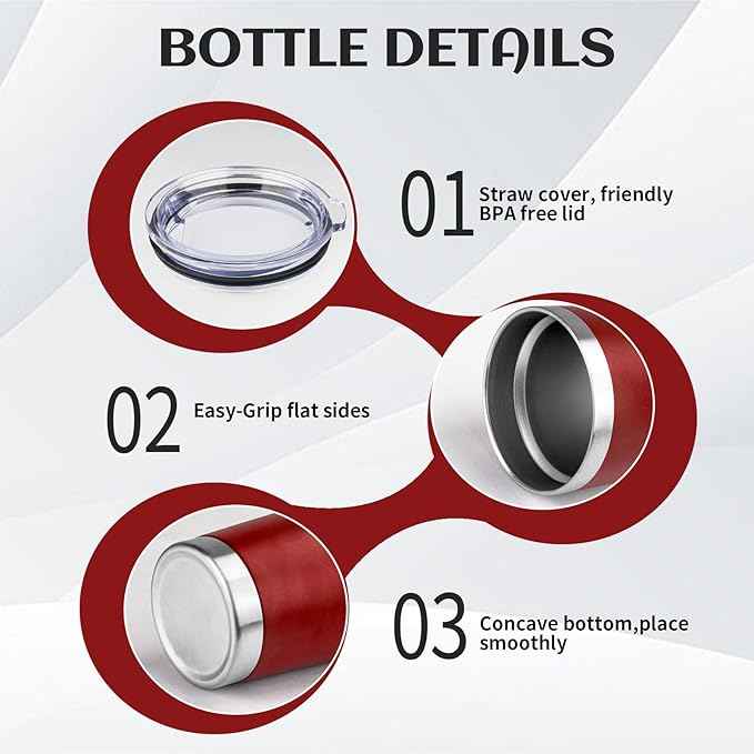 StarSpeed 20oz Tumbler Bulk with Lid, Stainless Steel Insulated Tumblers Double Wall Vacuum Insulated Travel Mug, Powder Coated Coffee Cups for Hot and Cold Drinks(Wine Red,1)