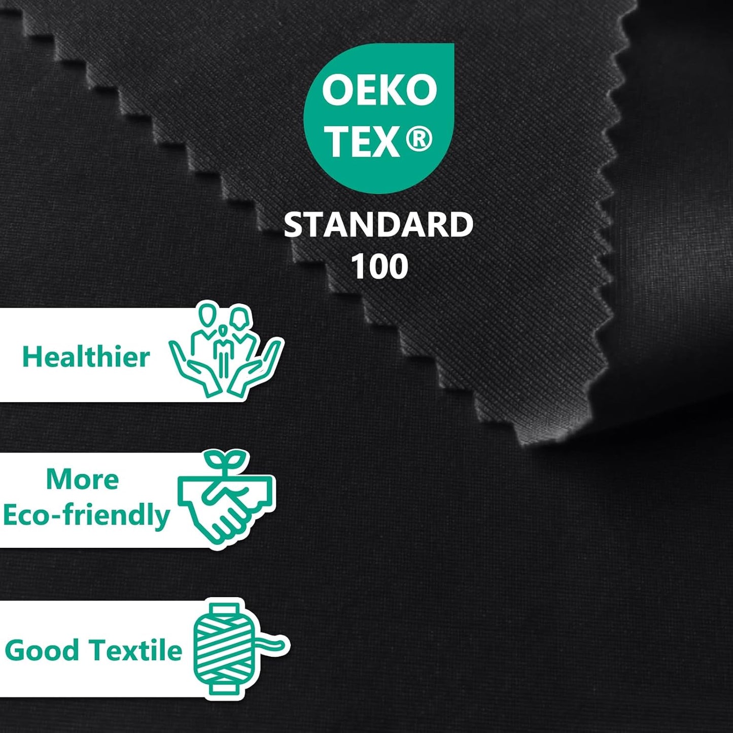 ABCCANOPY 4 Pack 4 FT Black Spandex Table Cover Stretch Fitted Wrinkle Resistant Tablecloth Reuse for Rectangular Folding Table Patry Event Wedding Banquet Protector