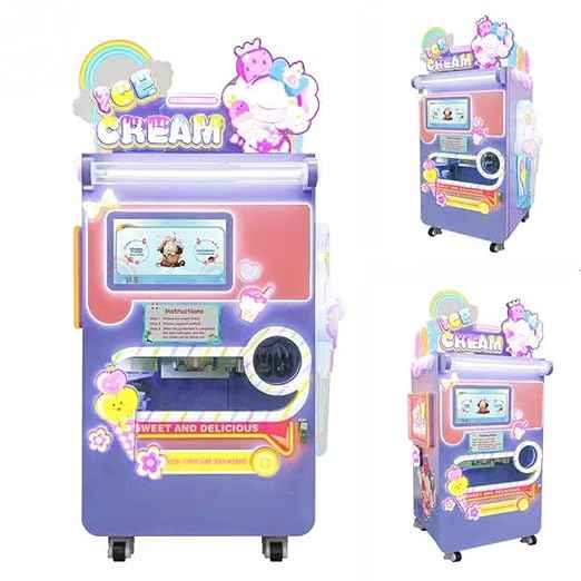 Intelligent Touch Screen Soft Serve Automatic Ice Cream Vending Machine Coin & Card Payment Robot Ice Cream Maker for Business School Cinema Airport