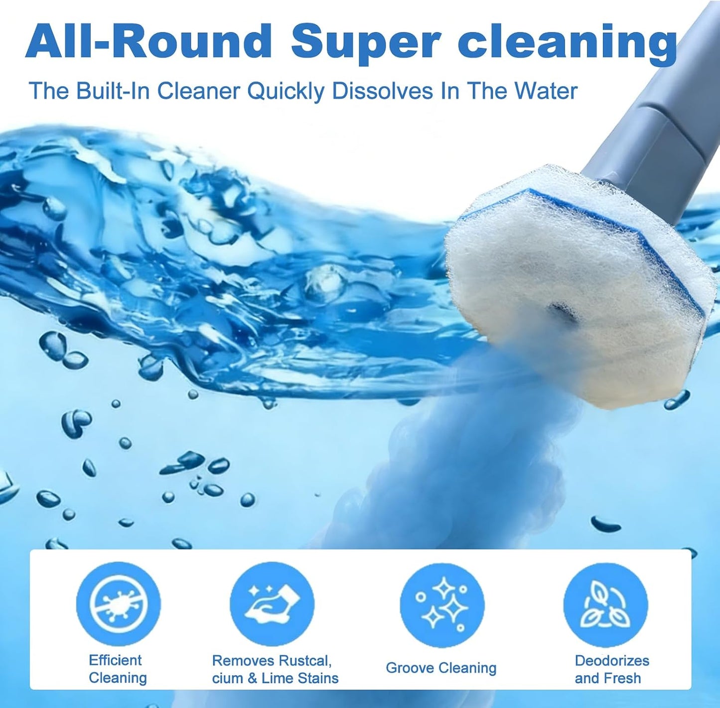 60 Count Toilet Wand Refills, Compatible with Clorox Toilet Wands, Disposable Scrubbing Pads for Toilet Bowl Cleaning, No Falling Apart, Deep Bathroom Cleaning Refills