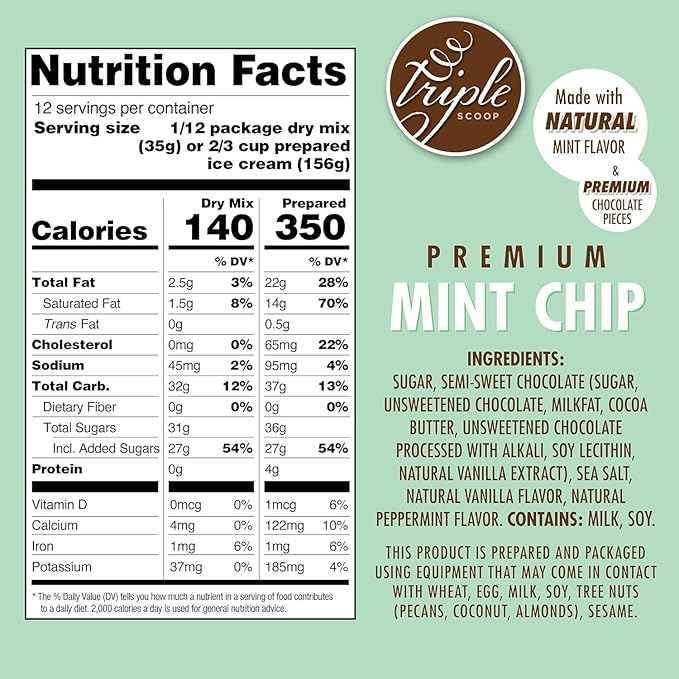 Triple Scoop - Variety Pack (4) Ice Cream Mix, Mix For Ice Cream Maker. Simple, Easy, Delicious. From Gourmet Mix To Maker in 5 Minutes. Made in USA (Vanilla, Chocolate, Strawberry, Mint Choc Chip)