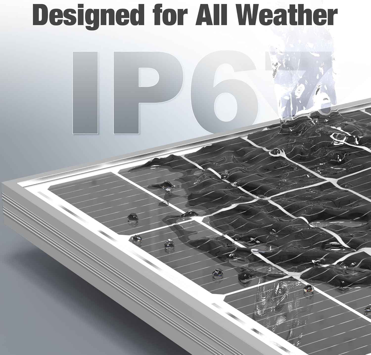 SOLPERK 100 Watt Solar Panel 12 Volt, 100W Solar Panel High-Efficiency Monocrystalline Solar Panels for Home, RV, Camping, Marine, Rooftop, Off-Grid Applications