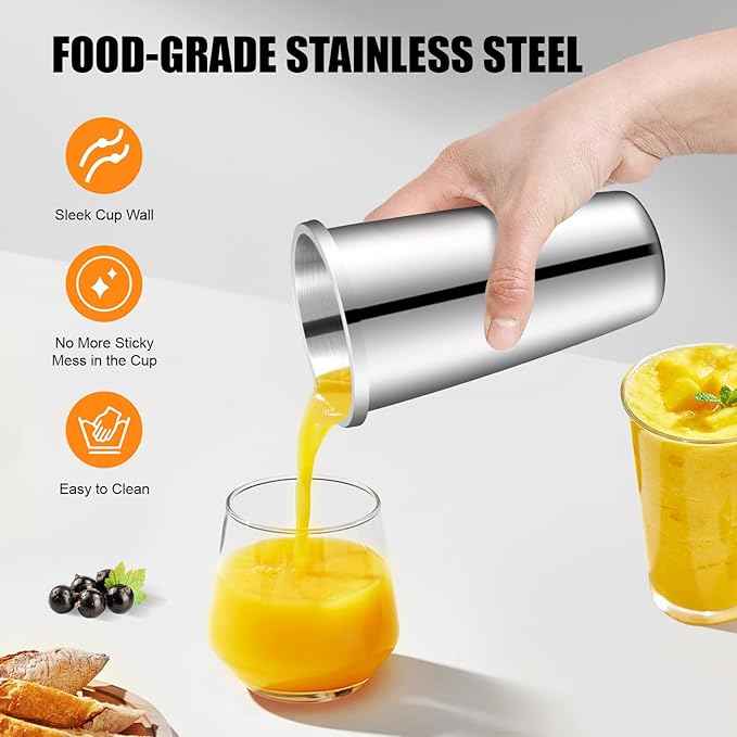 Milk Shake Maker, 110V 180W Commercial Stainless Steel Shake Machine 18000RMP Powerful Electric Tea Drink Mix Milkshake Mixer w/3 Mixer Head for Cafes Ice Cream Parlors & Home