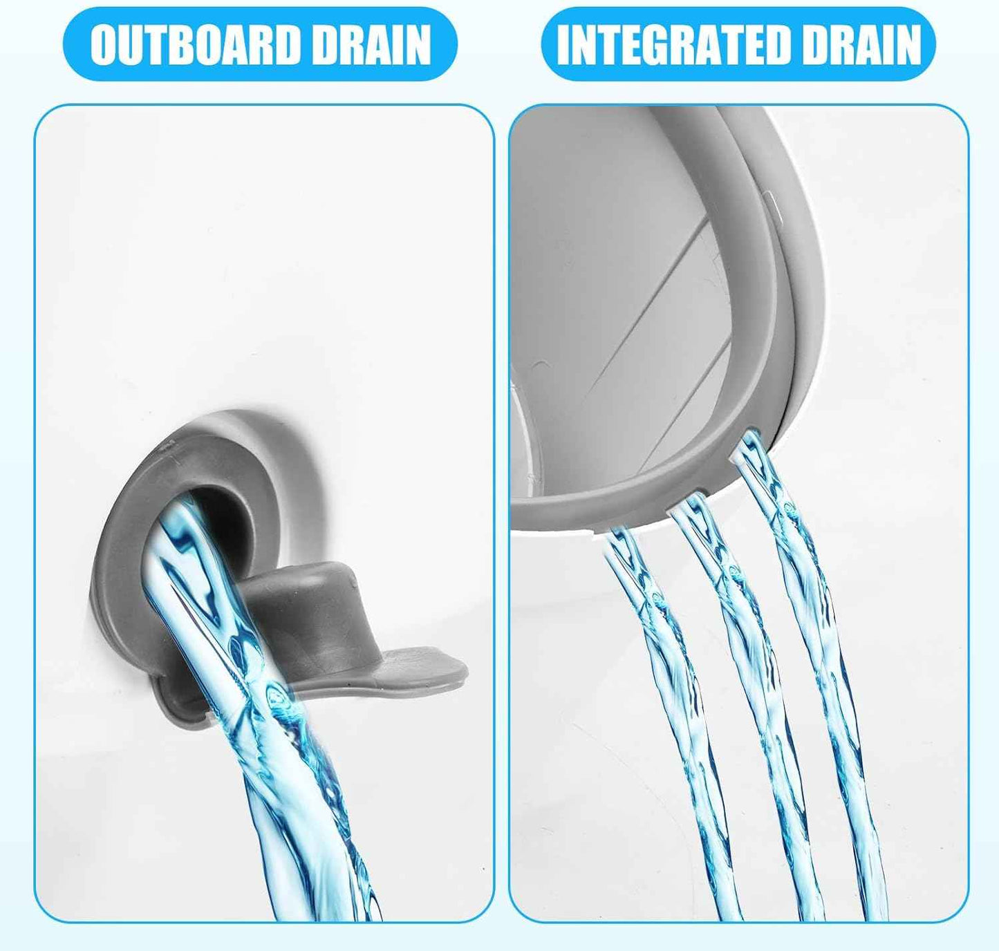 Mop and Bucket Set, Spin Mop Bucket with Separate Dirty/Clean Water System, Self-Wringing Square Mops for Floor/Wall Cleaning with 3 Microfiber Pads