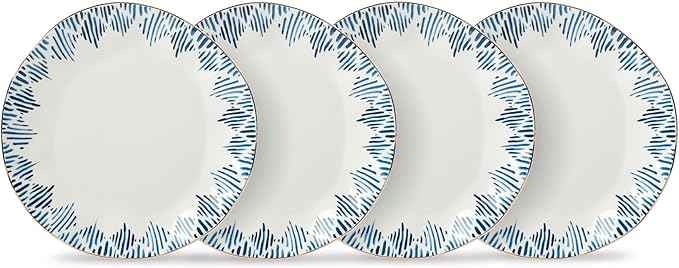 Lenox Blue Bay 4-Piece Set Dinner Plates, 6.45 LB, White