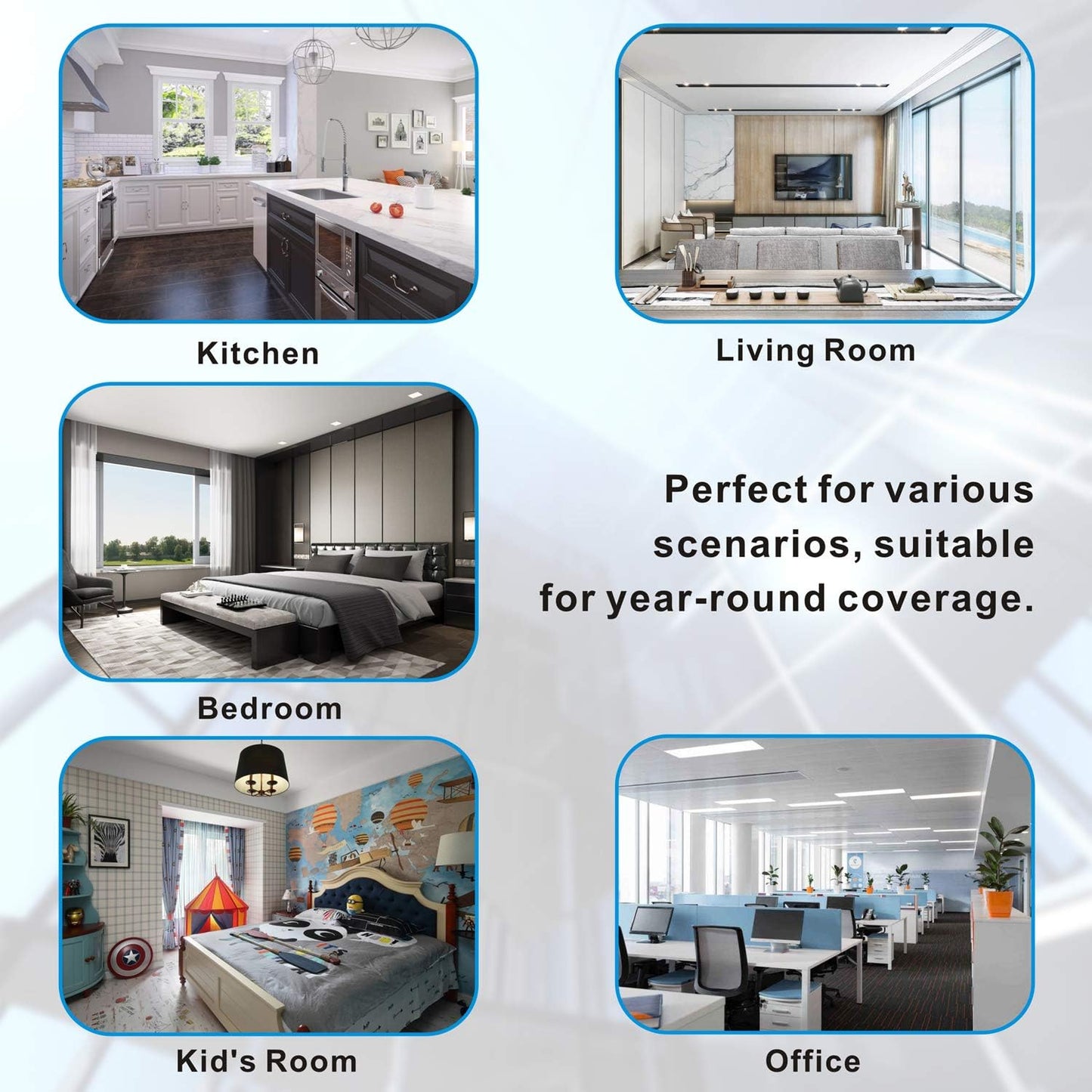 One Way Window Film Daytime Privacy Heat Control Window Film Anti UV Reflective Static Cling Film, Window Tint for Home and Office Black-Silver 35.4 x 78.7 Inch