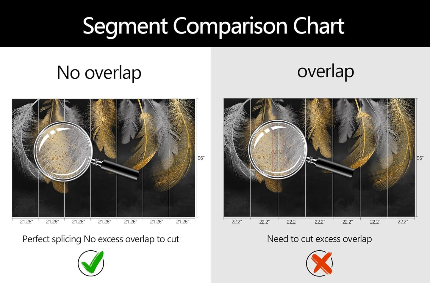 WFBHUA-Modern Gold Feather Wallpaper Large Art Dark Background Wall Mural for Living Room Bedroom (Not Peel and Stick)