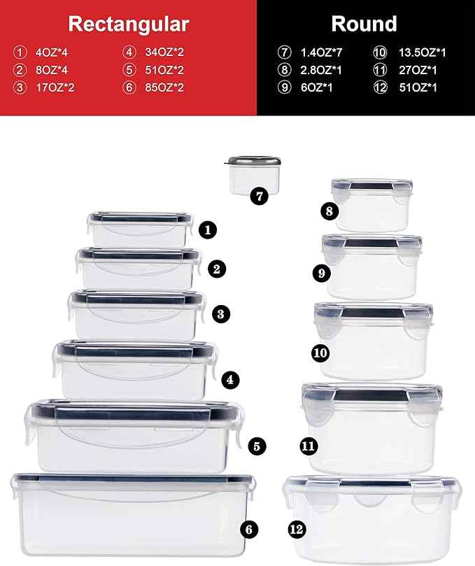 FOOYOO 56 Pcs Large Food Storage Containers Set with Lids (28 Containers + 28 Lids), Airtight Plastic Storage Containers for Pantry & Kitchen Organization, BPA-Free, Leak-Proof