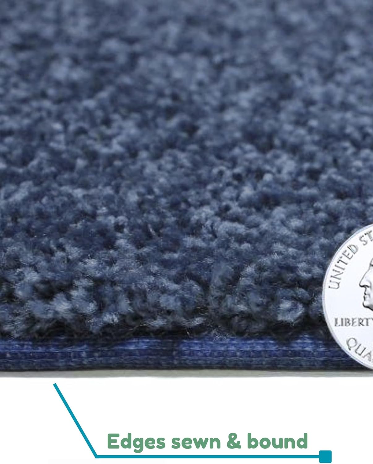 KOECKRITZ Soft and Colorful Kids Classroom Area Rugs (Passes Flammability Pill Test) Many Sizes and Bright Colors to Select from (12' Round, Navy)