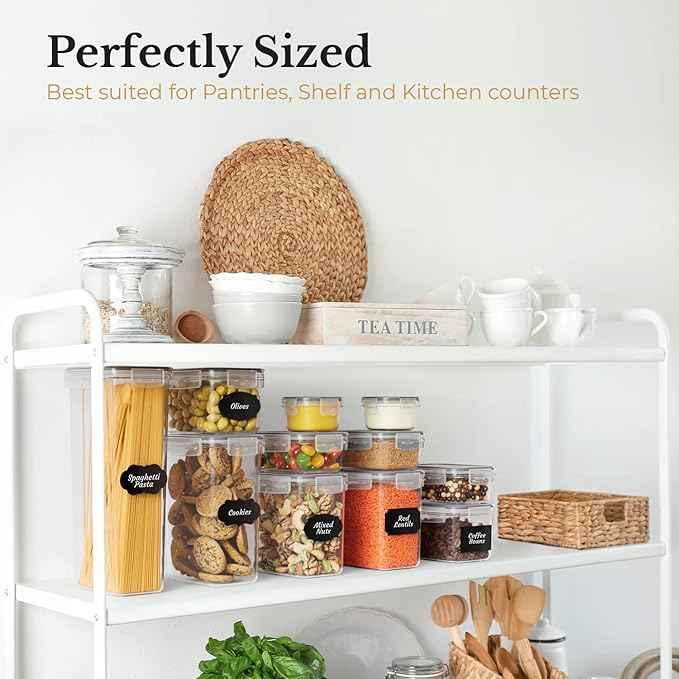 Chef's Path Airtight Food Storage Container Set with Lids - Superior Variety Pack of 36 for Kitchen & Pantry Organization, BPA Free Kitchen Storage Containers for Cereal, Flour &, Sugar