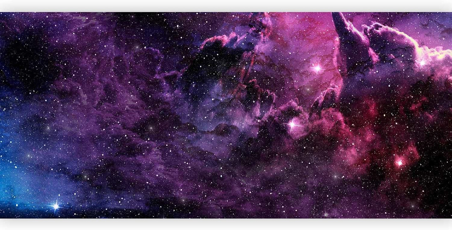 artgeist Wall Mural Peel and Stick Galaxy 212x98 in - XXL Self-Adhesive Corner Wallpaper Removable Large Sticker Foil Angle Wallpaper Cosmos Sky Cloud Purple a-C-0022-a-b