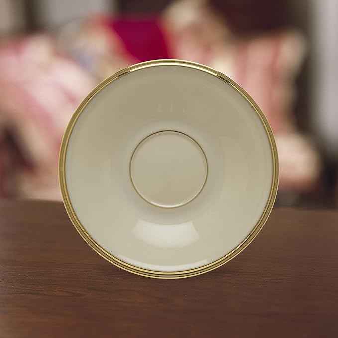 Lenox 140104040 Eternal Saucer, 1 Piece, Porcelain, 6" x 6", Service for 1, Porcelain