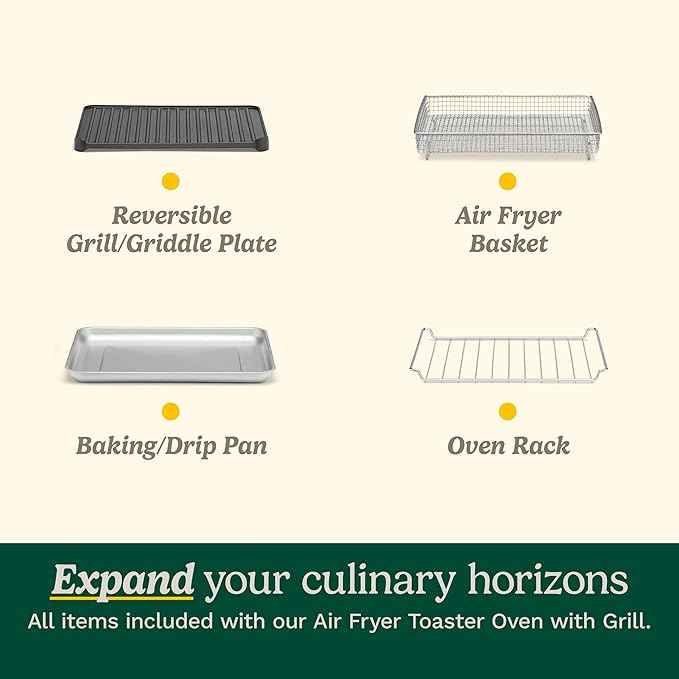 Cuisinart Air Fryer Toaster Oven with Grill, 1800W 8-1 Air Fryer Oven with Bake, Convection Bake, Grill, Broil and Warm Options, Large Capacity, 60-Minute Timer, TOA-70BKS, Black SS