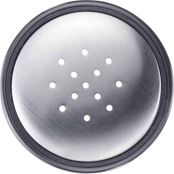 Westmark 63502260 Spice Shaker with Aroma Lid, Fine Hole Pattern, Capacity: 190 ml, Glass/Stainless Steel/Plastic, Blacky, Transparent/Black/Silver