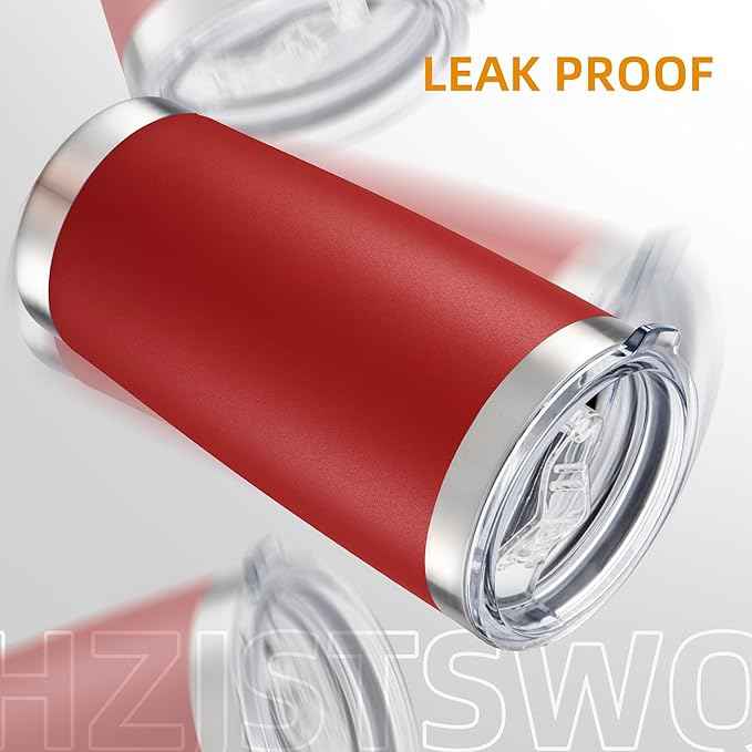 20 oz Tumbler with Lid Stainless Steel Insulated Tumblers Double Wall Vacuum Coffee Mug Powder Coated Tumbler Cups for Cold and Hot Drinks, Wine Red, 1 pack