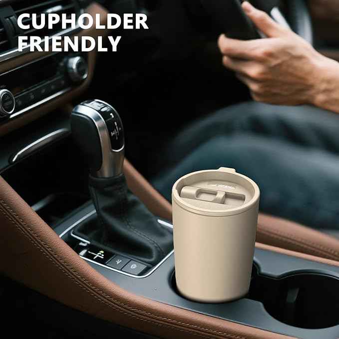 TILUCK 20 oz Insulated Tumbler with BPA-Free Lid, Stainless Steel Vacuum Travel Coffee Mug, Double Wall Coffee Tumbler（20oz，Matte MistyGray）