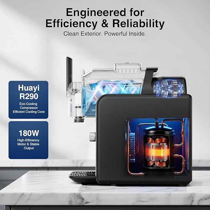 Slushie Machine & Ice Cream Maker Machine 2-IN-1, 6 Modes for Smoothies, Milkshakes, Cocktails, Margarita, and Ice Cream, No Ice Needed, Self-Cleaning, For Home Use