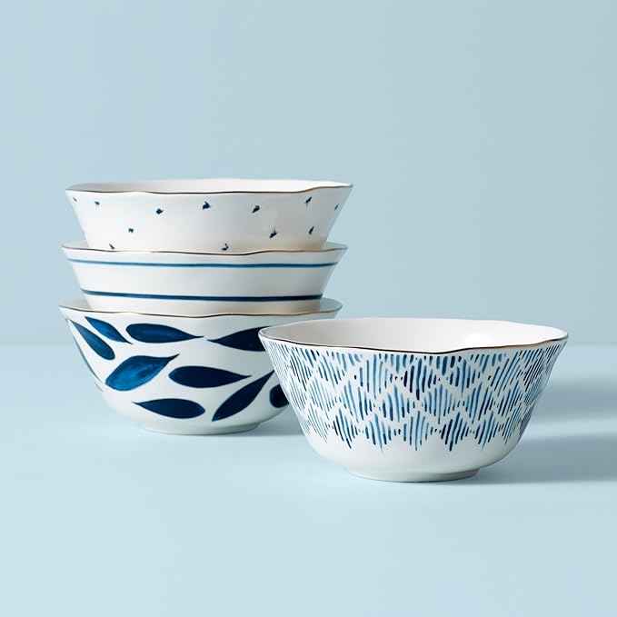 Lenox Blue Bay 4-Piece All Purpose Bowl Set, 3.60 LB