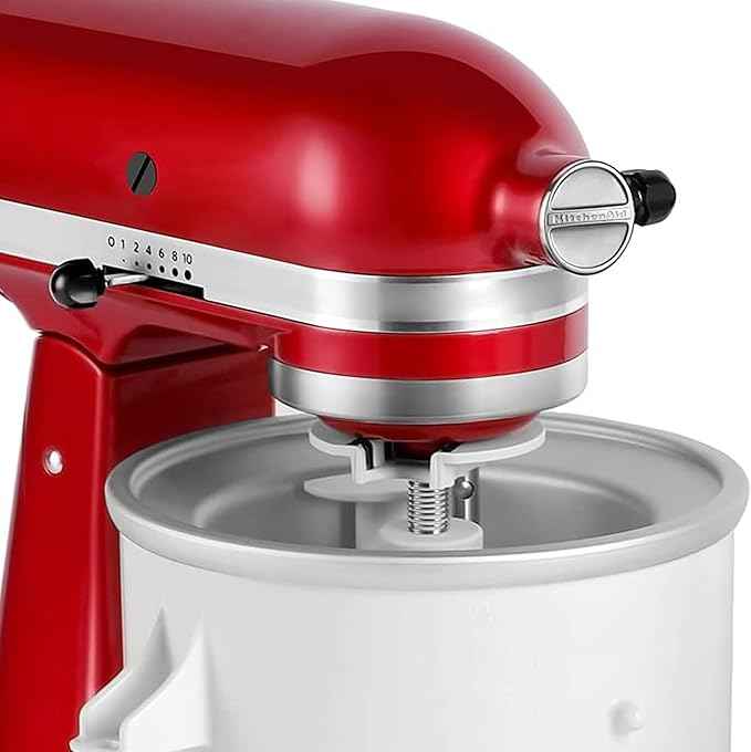 2 Quart Ice Cream Maker Attachment with Mixing Paddle and Drive Assembly, Compatible with 4.5/5 Quart Tilt-Head Stand Mixer K45SS, KSM75, KSM150 and 6 Quart Bowl-Lift Stand Mixers