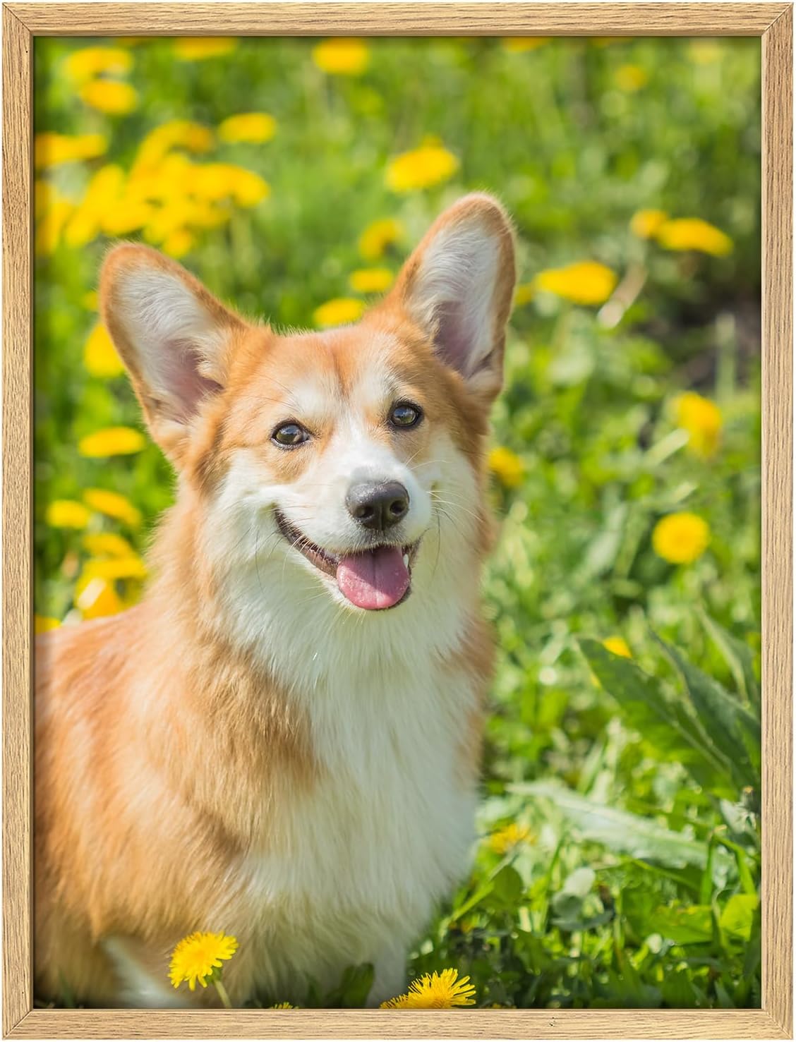 NWT Custom Framed Poster Prints with Your Any Photos, Personalized Canvas Pictures for Wall to Print Framed - 12"x16" Natural