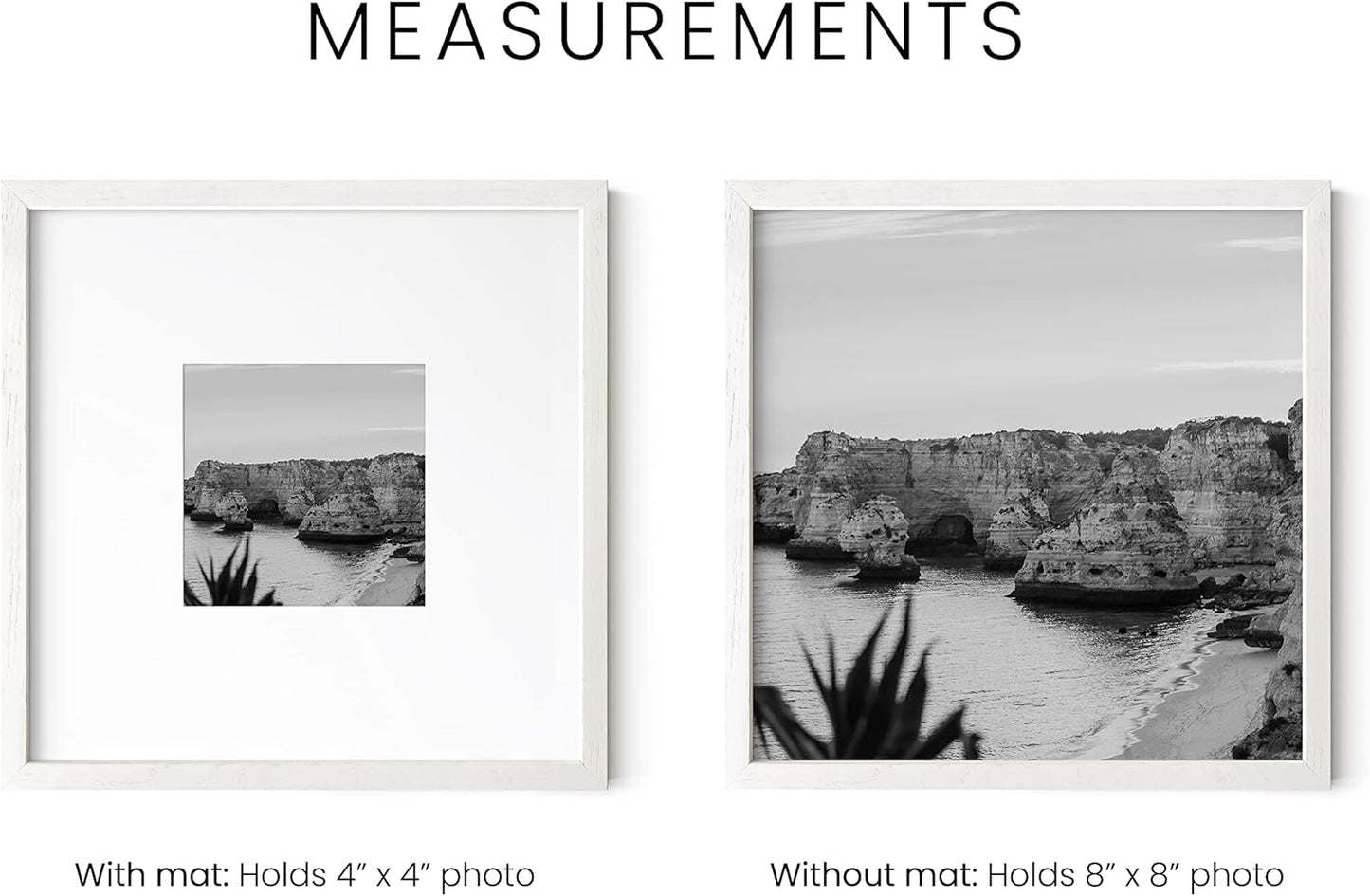 HAUS AND HUES White Square Frames Set of 3-8x8