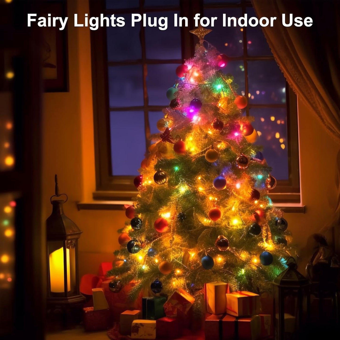 98.5FT 300LED Christmas Lights Plug in,Multi-Color Waterproof Fairy Lights with Timer/8 Modes,Christmas Tree Lights Lighting Outside Indoor Garden Party Wedding Christmas Tree Decoration