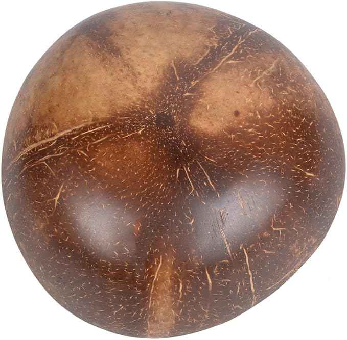 ChezMax Natural Coconut Bowl Mother of Pearl Inlaid Shell Bowls Key Bowl for Entryway Table Candy Container Nuts Holder Fruits & Dry Snack Storage Bowl Round Handcrafted Bowl for Decoration