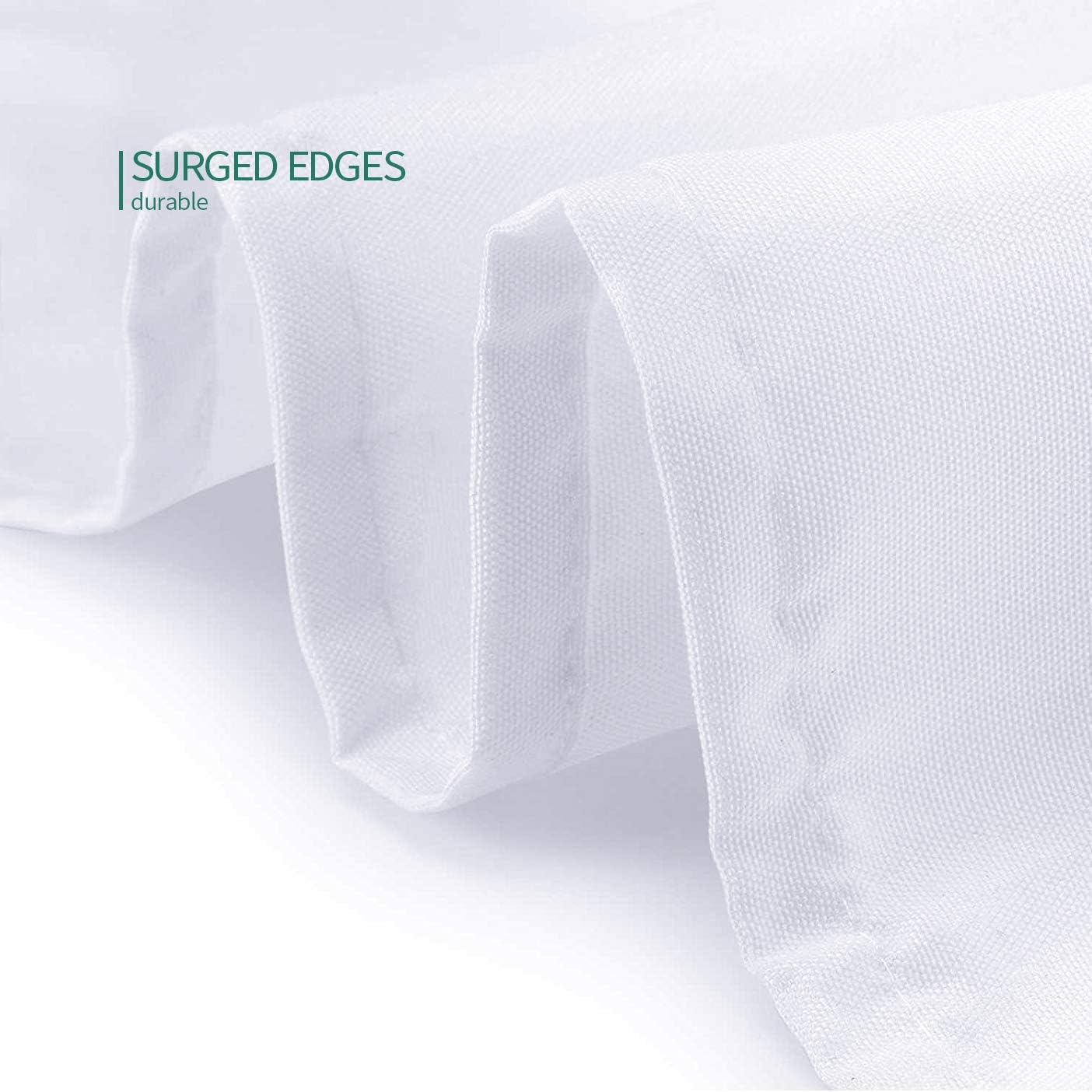 Surmente White Tablecloth for Round Tables, 90-inch Round Table Cloths for Weddings, Banquets, or Restaurants