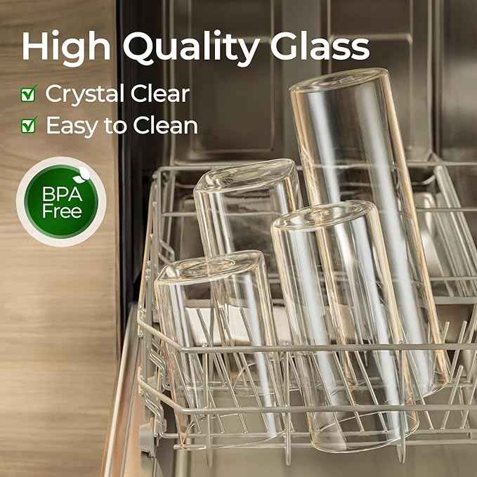 ComSaf 1.4 Qt Glass Storage Containers with Lids, Glass Jars with Lids, Clear Food Storage Jar, Square Canister Set of 3, Pantry Organizers and Storage for Flour Oat Pasta Tea Cookie Coffee Bean
