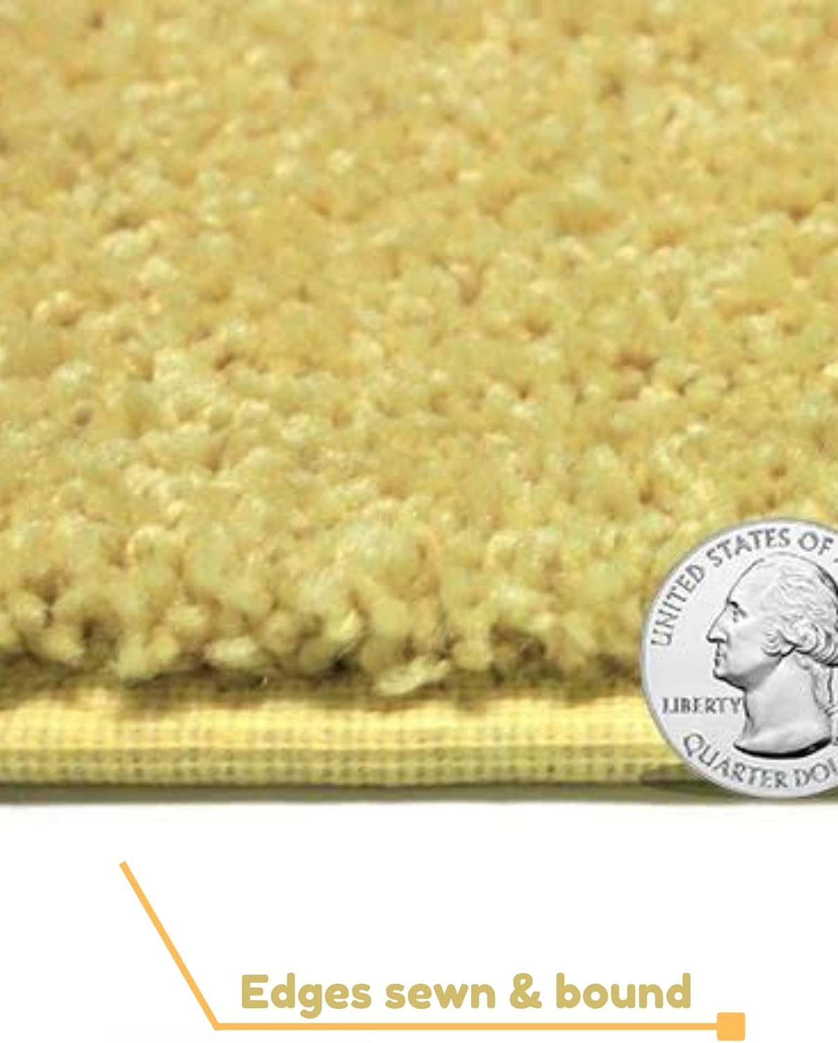 KOECKRITZ Soft and Colorful Kids Classroom Area Rugs (Passes Flammability Pill Test) Many Sizes and Bright Colors to Select from (4' x 6', Lemon)