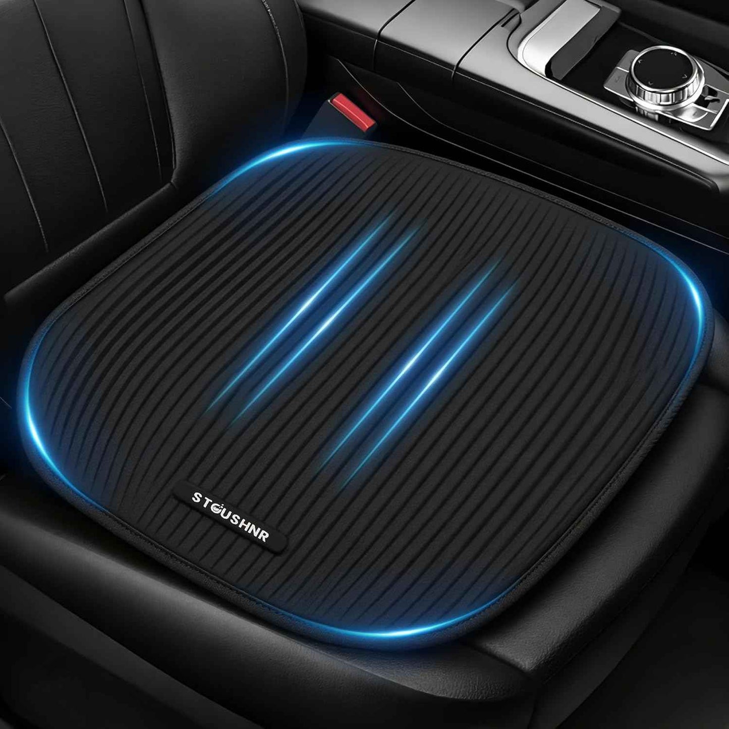 Gel Seat Cushion for Long Sitting,3-Second Cooling Pressure Relief Pillow for Car Seat & Office Chair,Back,Tailbone,Coccyx Comfort Support Seat Pad (Black)