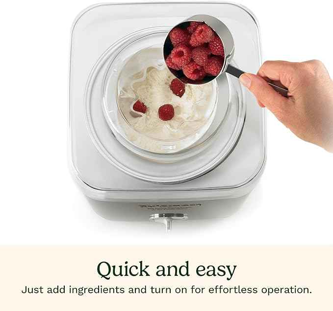 Cuisinart Ice Cream Maker Machine, 2-Quart Ice Cream, Sorbet and Frozen Yogurt Machine, Fully Automatic Double-Insulated Freezer Bowl Makes Frozen Desserts in Under 30 Minutes, ICE30BCP1, Silver