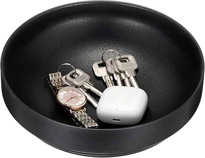 Stainless Steel Bowl Decorative Key Bowl Serving Bowl for Snack Fruit Dish Round Key Dish for Entryway Table Coffee Table Kitchen Counter, 8.3 Inches