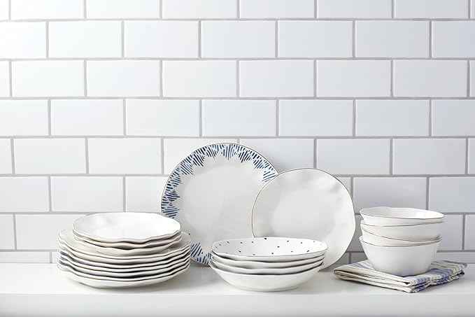 Lenox Blue Bay 4-Piece Set Dinner Plates, 6.45 LB, White