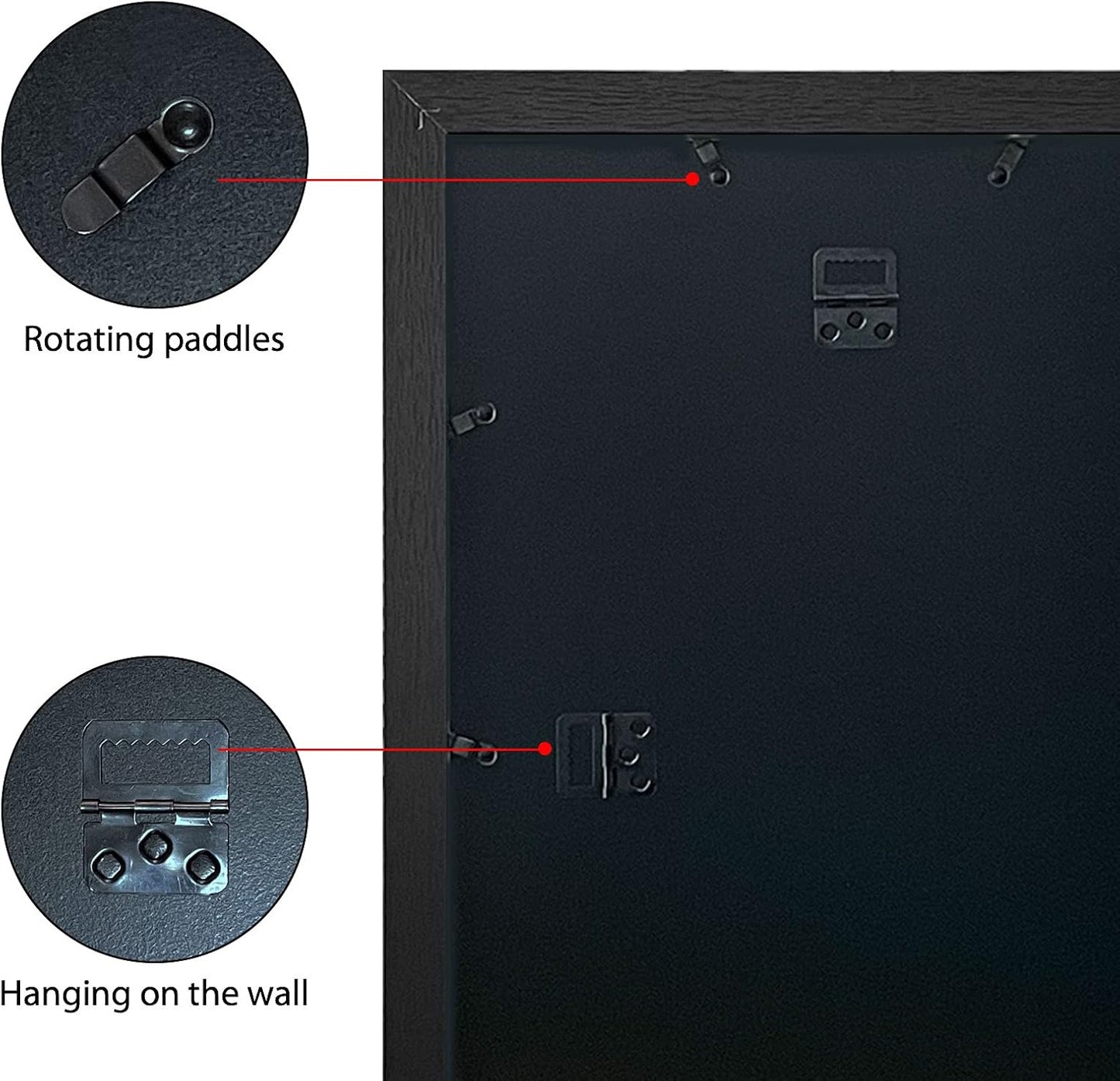 VCK 16x20 Poster Frames 3 Pack Black MDF Wood and Polished Plexiglass Frame,Display Pictures in Horizontal and Vertical