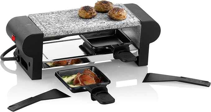 kela 66493 ‘Splügen’ Raclette Table with Black Granite for 2 People