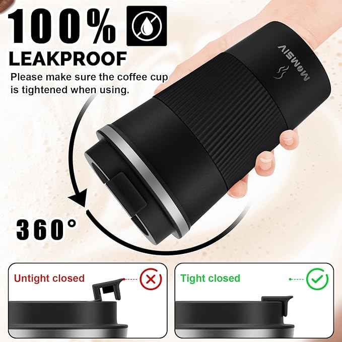 MOMSIV 17oz Travel Mug, Insulated Coffee Cup with Leakproof Lid, Vacuum Stainless Steel Double Walled Reusable Tumbler for Hot and Cold Water Coffee and Tea In Travel and Car