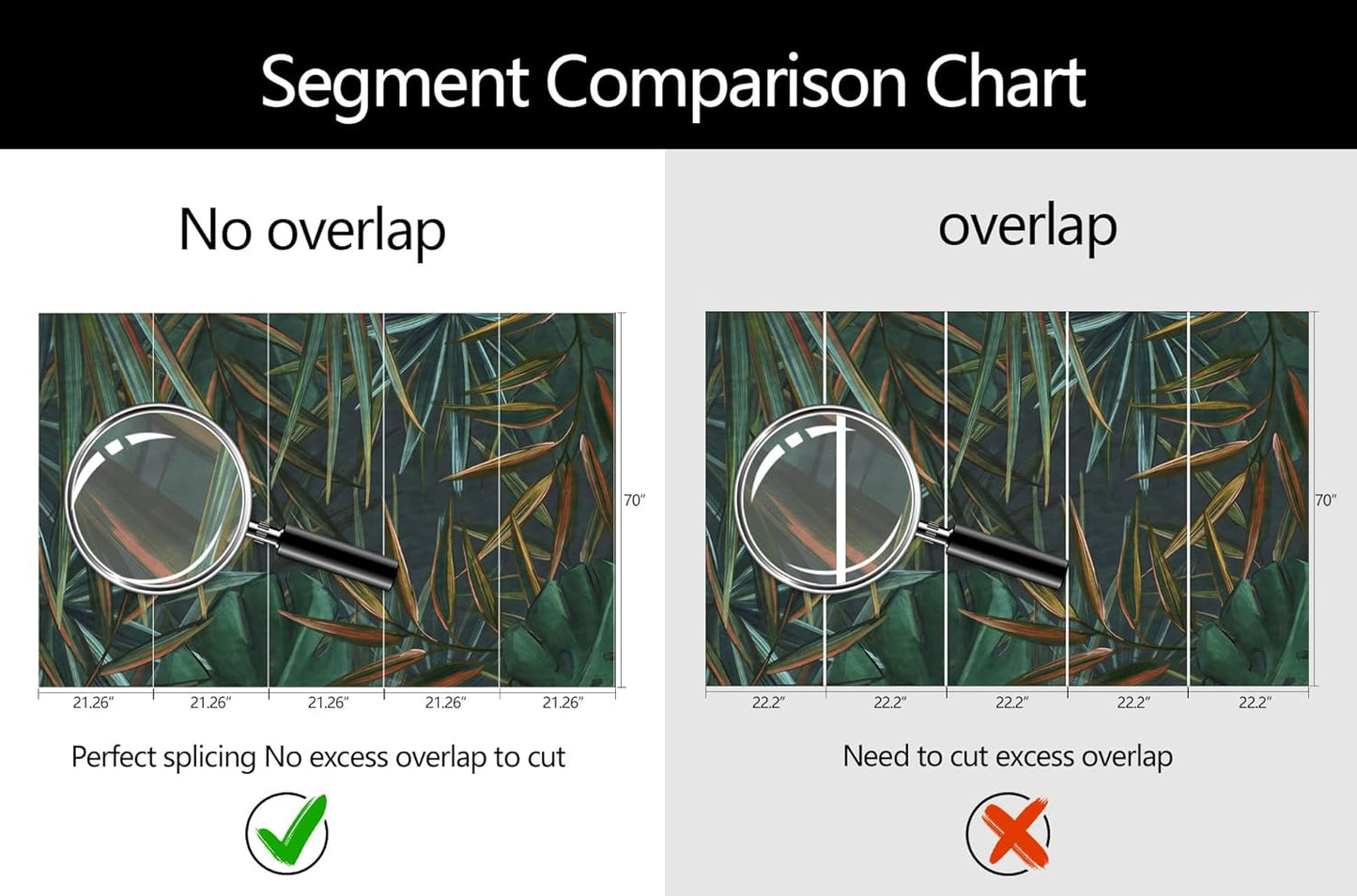 Dark Tropical Palm Leaf Wallpaper Mural Oil Painting Style Abstract Leaves Wall Mural (Not Peel and Stick)