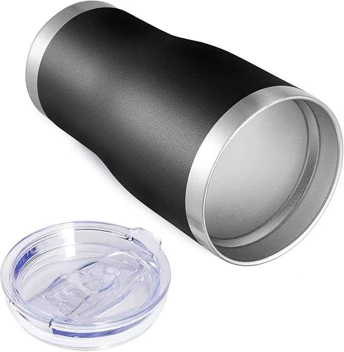 VEGOND 20oz Tumbler Stainless Steel Tumbler Cup with Lid And Straw Vacuum Insulated Double Wall Travel Coffee Mug(Black 12 Pack)