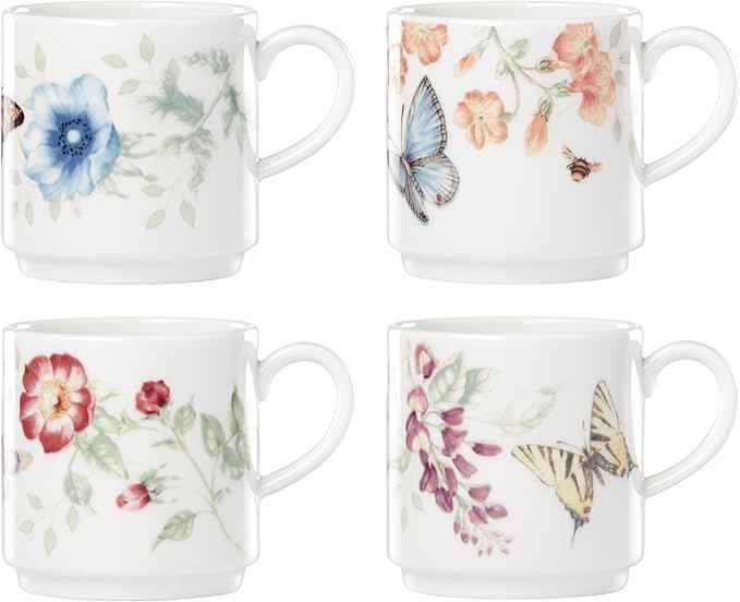 Lenox 890451 Butterfly Meadow 4-Piece Stacking Mug Set