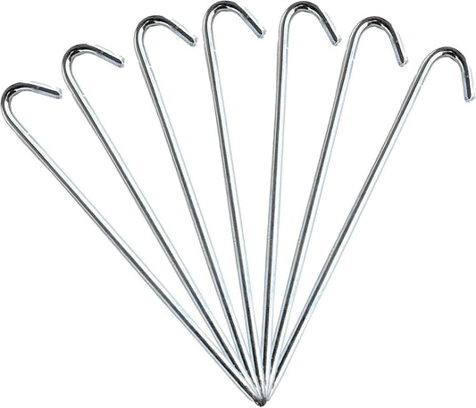 Steel Tent Stakes Heavy Duty Ground Stake, Metal Stakes to Anchor Commercial Inflatables, Outdoor Camping Canopy, Fence, Garden Tent Accessories, 5/6" Diameter x 10" Length, 25 Pack